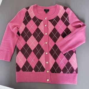 Talbots Merino Wool Cardigan Pink Size P